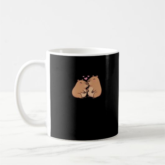 Mug Conception d'animal mignon Capy Mieux Ensemble (Gauche)