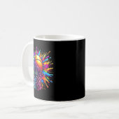 Mug Conception d'anneau de basket-ball coloré (Devant gauche)