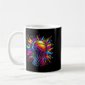 Mug Conception d'anneau de basket-ball coloré (Gauche)