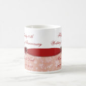 Mug Conception d'anniversaire de mariage de damassé (Centre)