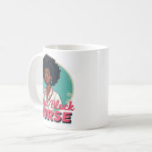 Mug Conception d'appréciation pour infirmière noire fi (Devant gauche)