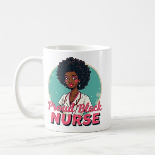 Mug Conception d'appréciation pour infirmière noire fi (Gauche)