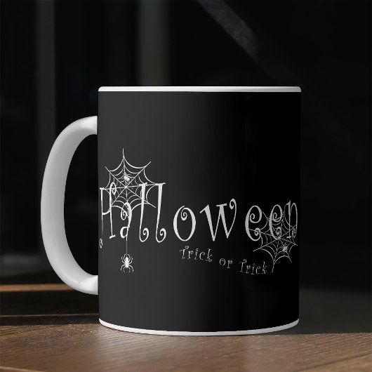 Mug Conception d'araignée d'Halloween farce ou attrape