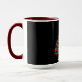 Mug Conception d'arbre de Noël en camions de pompiers (Gauche)