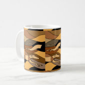 Mug Conception d'art abstrait de chien de lévrier (Devant gauche)