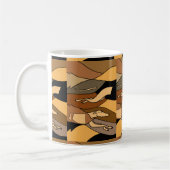 Mug Conception d'art abstrait de chien de lévrier (Gauche)