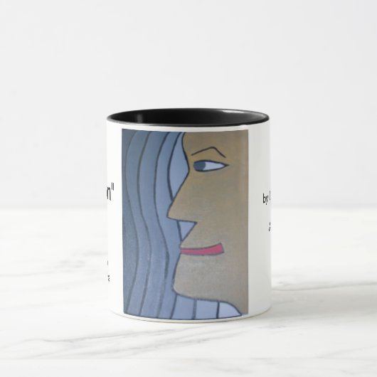 Mug Conception d'art abstrait de "illusion" - sur la (Centre)