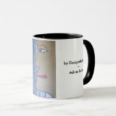 Mug Conception d'art abstrait de "illusion" - sur la (Devant droit)