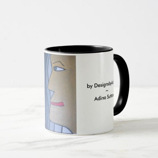 Mug Conception d'art abstrait de "illusion" - sur la (Devant droit)