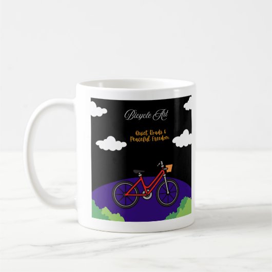 Mug Conception d'art de vélo minimaliste (Gauche)
