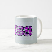 Mug Conception d'art en mots kiss (Devant droit)