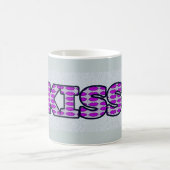 Mug Conception d'art en mots kiss (Centre)
