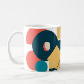 Mug Conception d'art géométrique abstrait rétro au ris (Gauche)