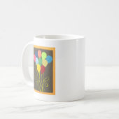 Mug Conception d'art graphique de ballons d'anniversai (Devant gauche)