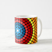Mug Conception d'art mandala abstrait pointillé-65904 (Devant droit)