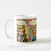 Mug Conception d'art pop rétro bande dessinée cartoon (Gauche)