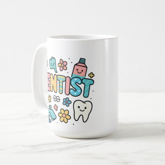 Mug Conception d'art Word Dentiste (Devant gauche)