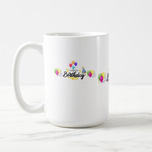 Mug Conception d'article pour joyeux anniversaire-02 (Gauche)