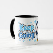 Mug Conception d'aventure de manchot kawaii pour conti (Devant gauche)