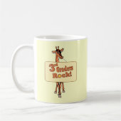 Mug Conception de "3ème roche de niveleuses" de girafe (Gauche)