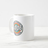 Mug Conception de badge arc-en-ciel de protestation de (Devant gauche)