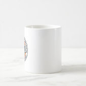 Mug Conception de badge arc-en-ciel de protestation de (Centre)