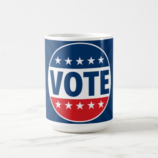 Mug Conception de badge de campagne VOTE Bold (Centre)