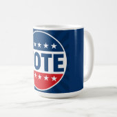 Mug Conception de badge de campagne VOTE Bold (Devant droit)