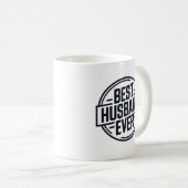 Mug Conception de badge Meilleur Mari de Tous les Temp (Devant droit)