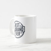 Mug Conception de badge Meilleur Mari de Tous les Temp (Devant gauche)