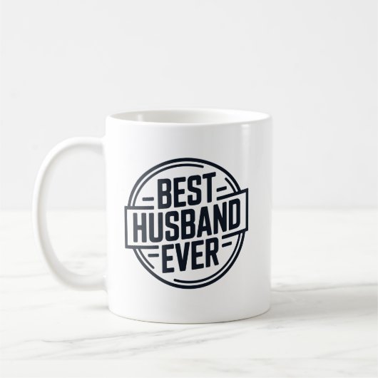 Mug Conception de badge Meilleur Mari de Tous les Temp (Gauche)