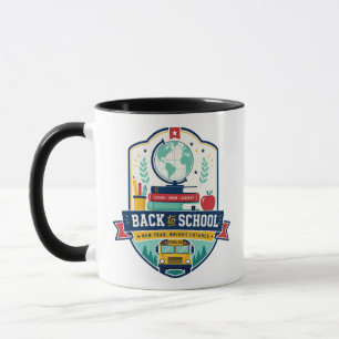 Mug Conception de badge Retour à l'école