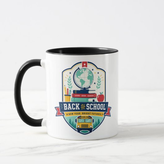 Mug Conception de badge Retour à l'école (Gauche)
