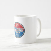 Mug Conception de badge vintage patriotique d'équipe d (Devant droit)