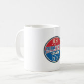 Mug Conception de badge vintage patriotique d'équipe d (Devant gauche)