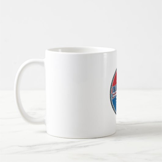 Mug Conception de badge vintage patriotique d'équipe d (Gauche)