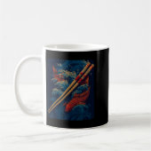 Mug Conception de baguettes cool avec costume de carpe (Gauche)