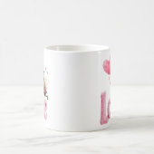 Mug Conception de ballon en forme de cœur rose avec un (Centre)