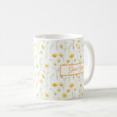 Mug Conception de bannière de nom aquarelle de fleur s (Devant droit)