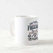 Mug Conception de baseball patriotique 250 ans de libe (Devant gauche)