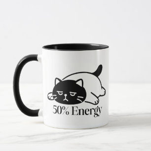Mug Conception de batterie basse énergie drôle à 50%