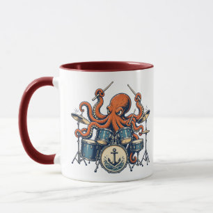 Mug Conception de batteur de pieuvre personnalisé