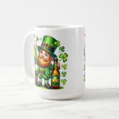 Mug Conception de bière de lutin de la Saint-Patrick-6 (Devant gauche)
