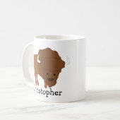 Mug Conception de bison personnalisée (Devant gauche)