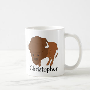 Mug Conception de bison personnalisée