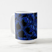 Mug Conception de bloc bleu et noir (Devant gauche)