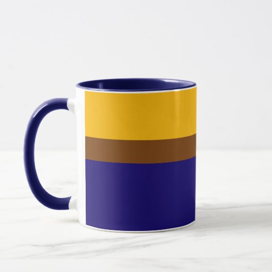Mug Conception de bloc couleur bleu jaune (Gauche)