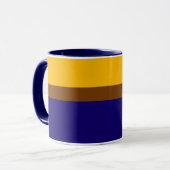 Mug Conception de bloc couleur bleu jaune (Devant gauche)
