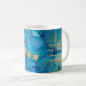 Mug Conception de boue d'Hanoukka colorée Golds/Blues (Devant droit)