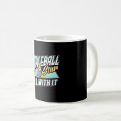 Mug Conception de boule de chicket pour un joueur de b (Devant droit)